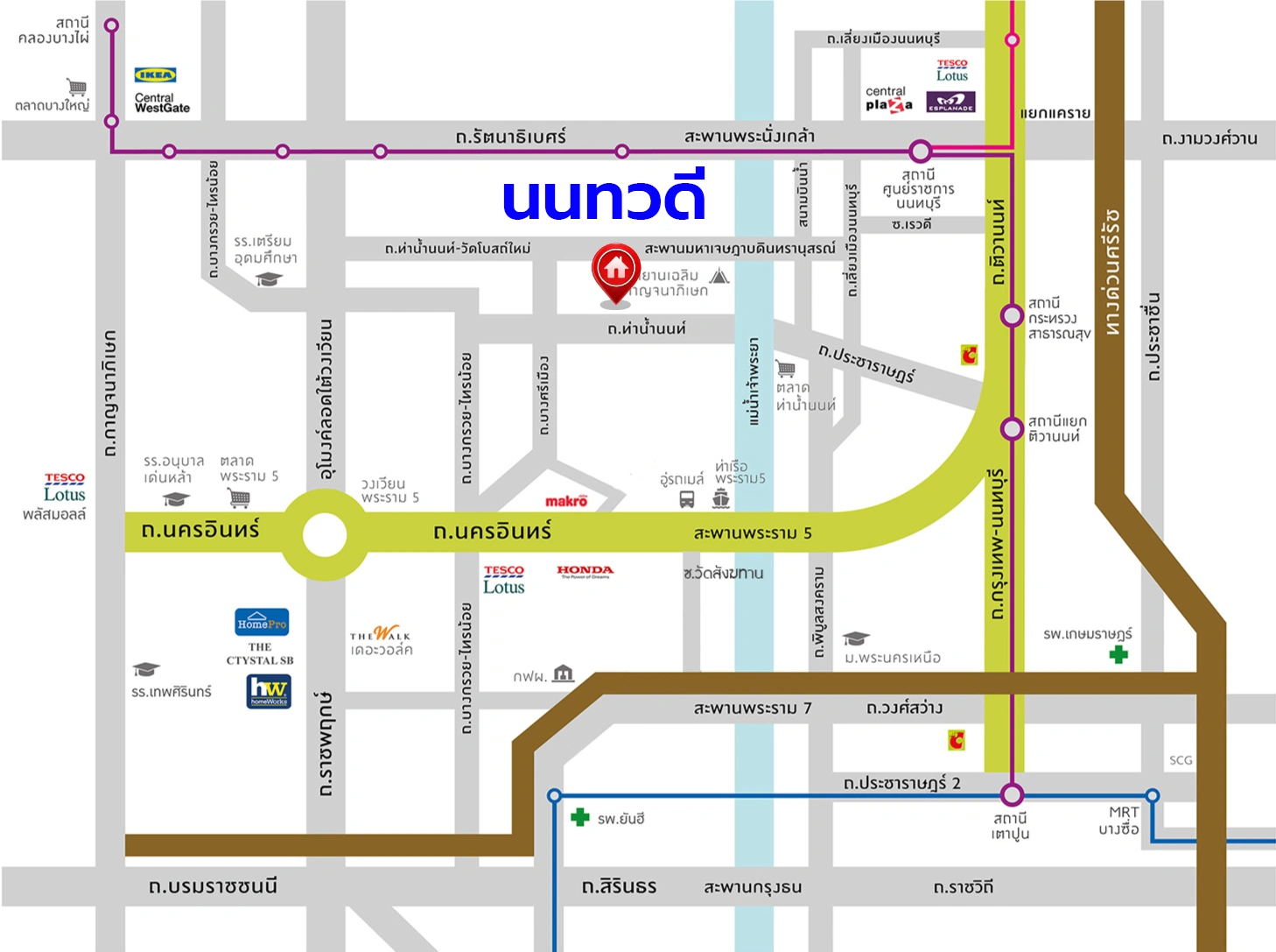 บ้านมือสองตกแต่งใหม่ โครงการ Nonvedian บางศรีเมือง เนื้อที่ 50 ตร.ว.