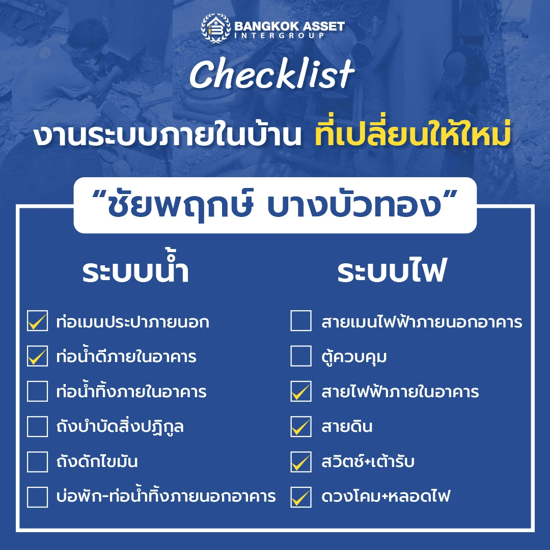 บ้านมือสองตกแต่งใหม่ โครงการ ชัยพฤกษ์ บางบัวทอง เนื้อที่ 78.4 ตร.ว. พื้นที่ใช้สอย 296.86 ตร.ม. ฟังก์ชัน 3 ห้องนอน 3 ห้องน้ำ จอดรถได้ 2 คัน พร้อม Facilities โครงการครบครัน ทำเลติดถนนบางกรวย-ไทรน้อย เชื่อมต่อถนนกาญจนาภิเษก ใกล้เซ็นทรัลเวสต์เกต และรถไฟฟ้าสายสีม่วง "สถานีบางพลู"